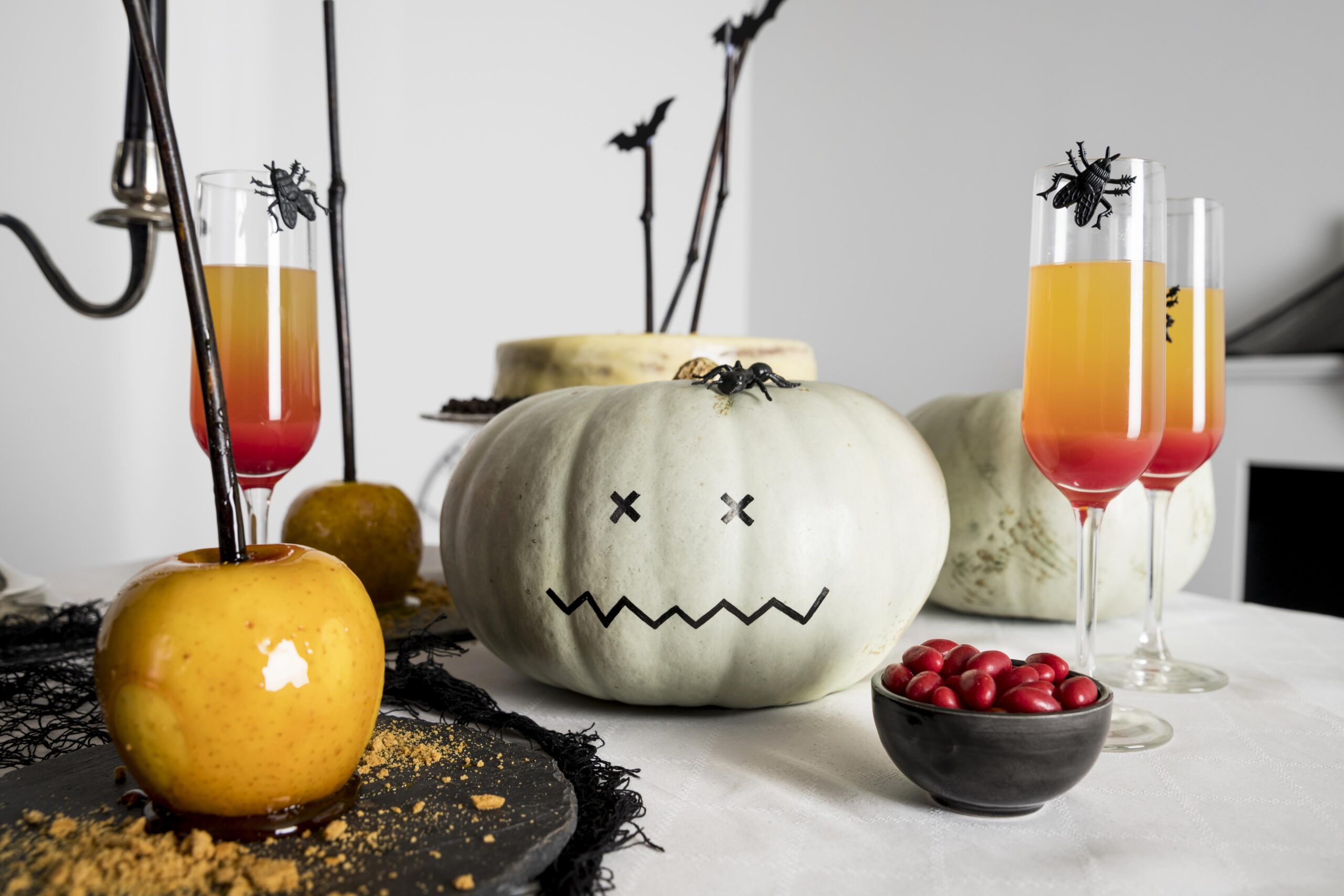 inexpensive halloween accessories, budget halloween decor, kitchen for halloween