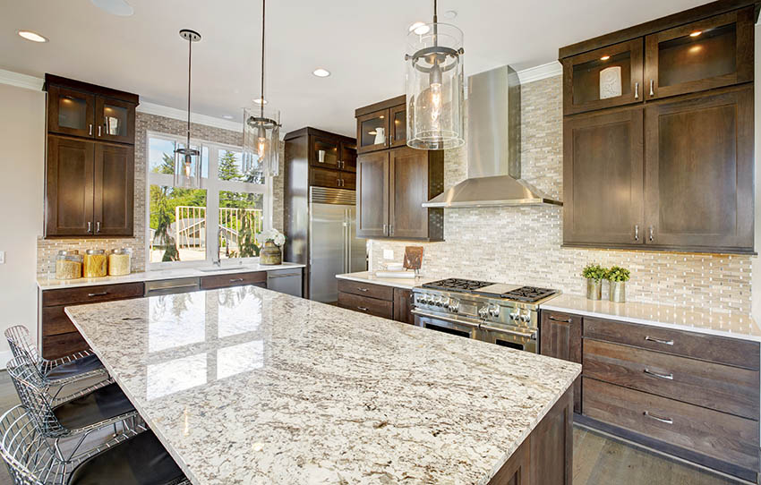 Natural Lighting Kitchen Cabinet With Island Bungalow Johor Ampquartz