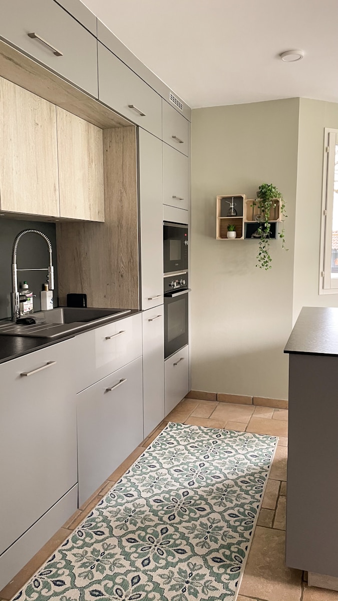 White And Black Kitchen Cabinet