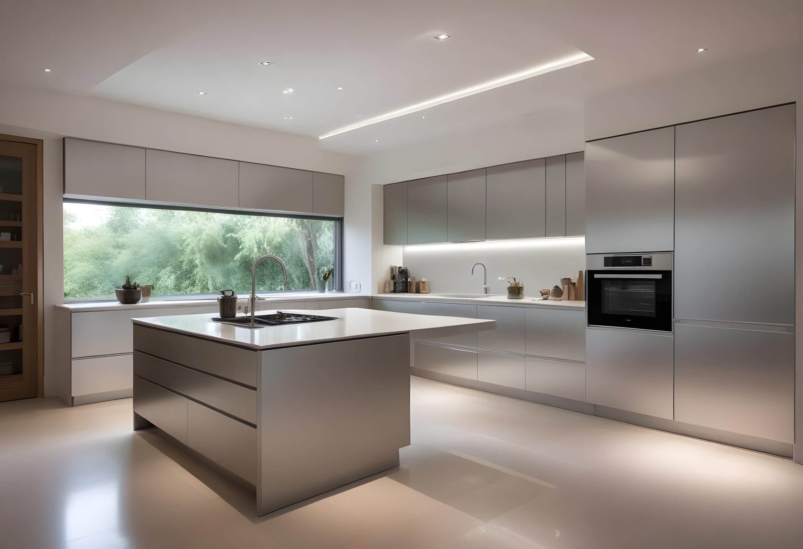 Minimalistic Aluminium Cabinets, Kitchen, Decor, Interior Design