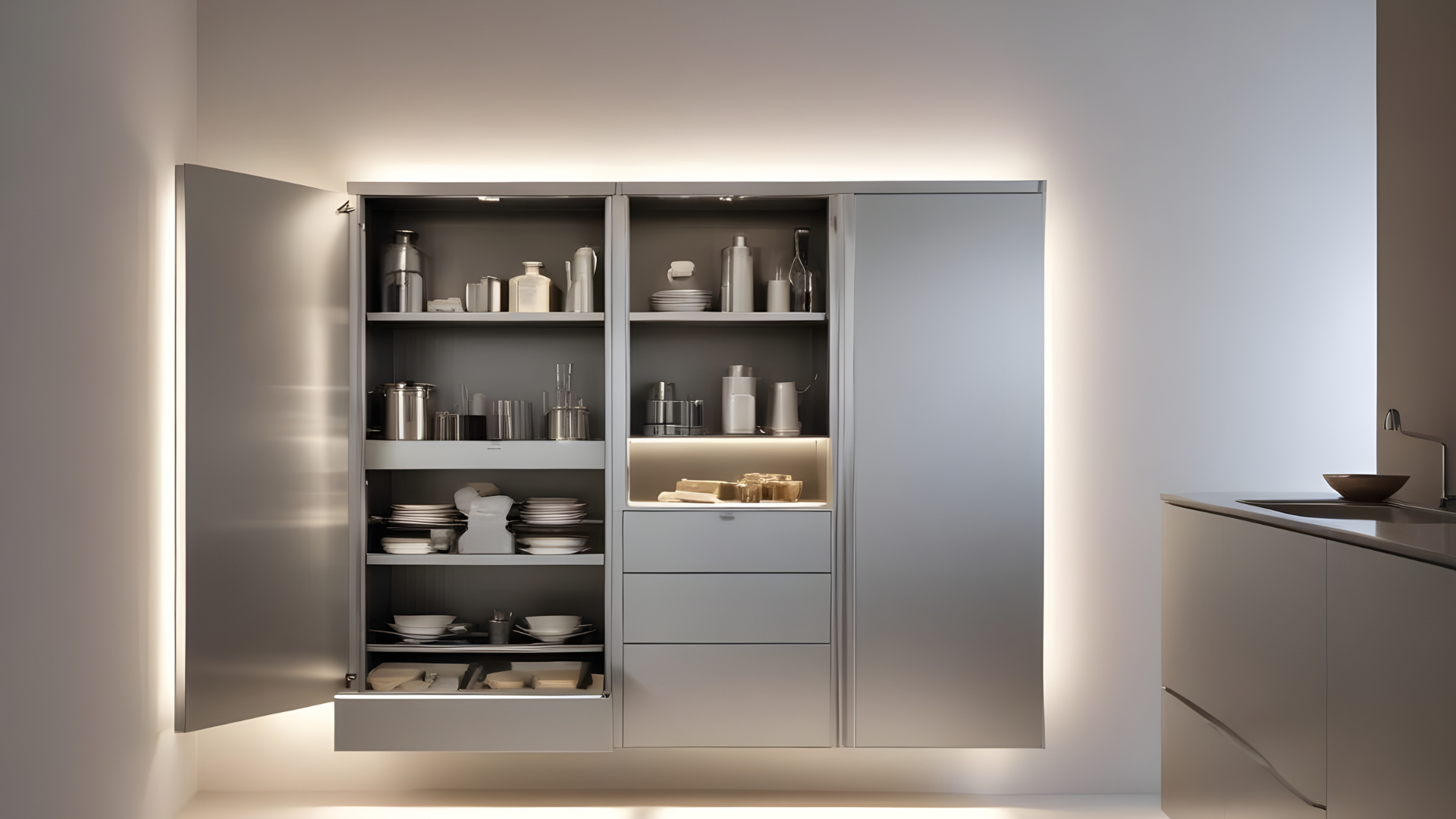 Futuristic Aluminium Cabinets, Kitchens, Home, Decor, Design, Interior