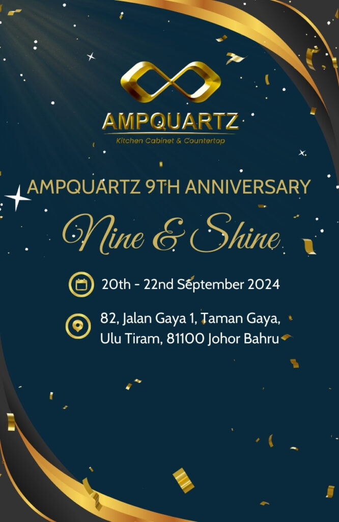 Ampquartz Cabinet Event Johor. Custom Cabinet Maker.