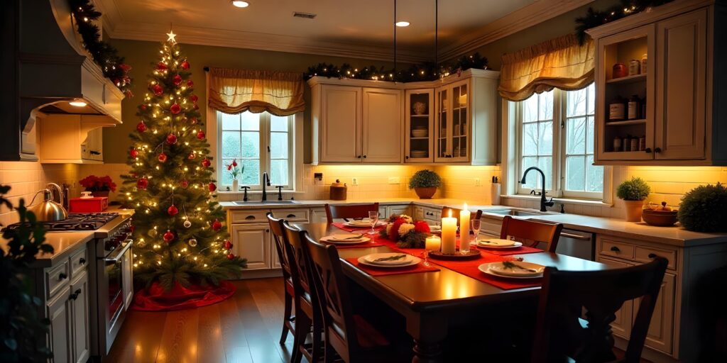 kitchen christmas decorating ideas, christmas kitchen decor, ways to decorate for a festival